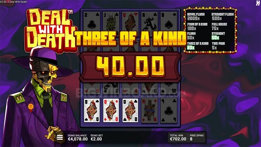 Live baccarat table with cards and chips